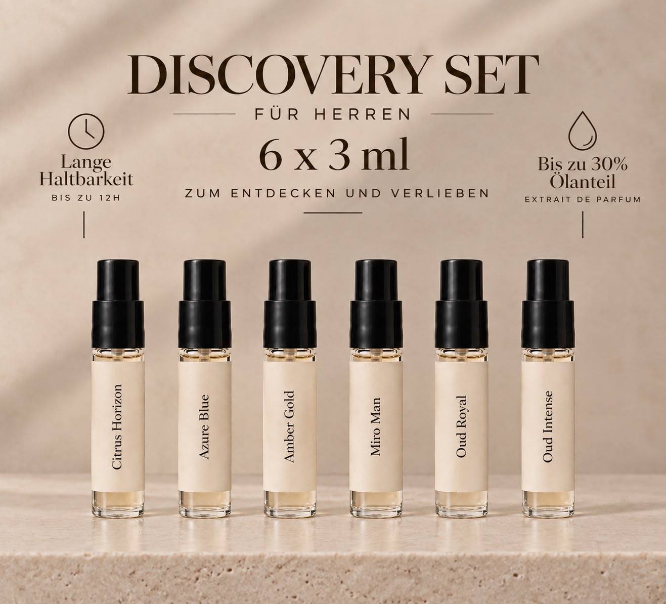 MALUV Discovery Set Herren – 6 × 3 ml